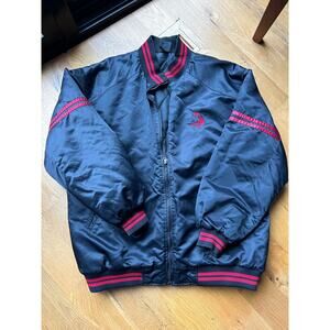 Vintage 1990s Shaquille O’Neal “Dunkman” satin bomber jacket in size XL,
